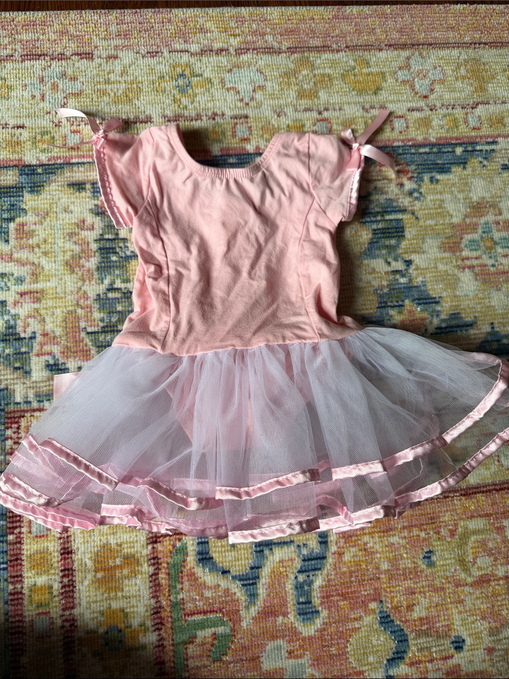 Ruffle Butts Pink Tulle Ballet Dress with Satin Trim